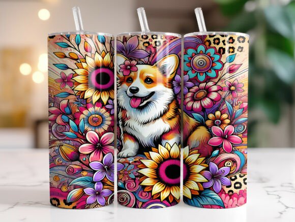 Download Corgi 20oz Sublimation Tumbler Wrap PNG - Sublimation tumbler wrap Collection