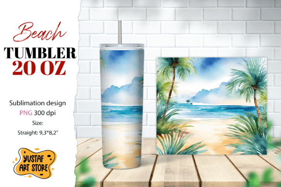 Download Beach Tumbler Wrap. Summer Tumbler Subli - Beach tumbler wrap Collection