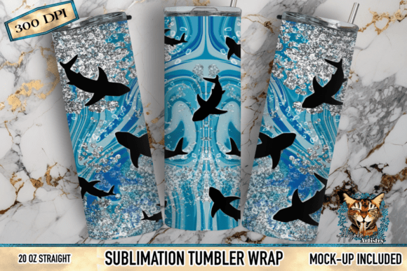 Download Shark Sublimation Tumbler Wrap - Sublimation tumbler wrap Collection