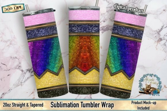 Download Glitter Pencil Teacher Tumbler Wrap - Premium Bundle