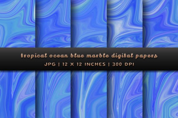 Download Tropical Ocean Blue Marble Backgrounds - Premium Bundle