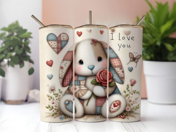 Download Valentine's Day Animal Tumbler Wrap PNG - Animal tumbler wrap Collection