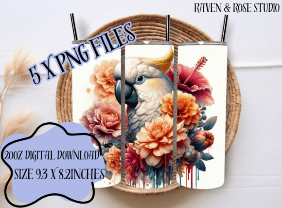 Download Birds &amp; Florals 20oz Tumbler Bundle - Premium Resources