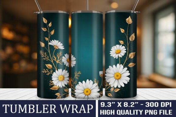 Download Daisy Flower Sublimation Tumbler Wrap - Sublimation tumbler wrap Collection
