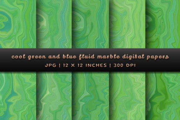 Download Cool Green and Blue Fluid Marble - Premium Resources