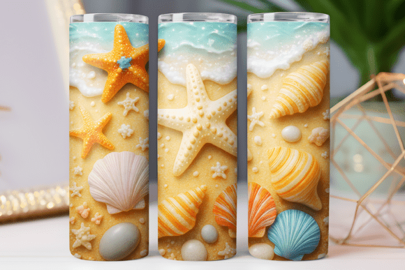 Download Summer Beach Tumbler Wrap Png Design Art - Beach tumbler wrap Collection