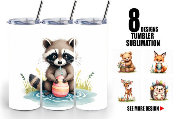 Download Whimsical Easter Animal Tumbler Wrap - Animal tumbler wrap Collection