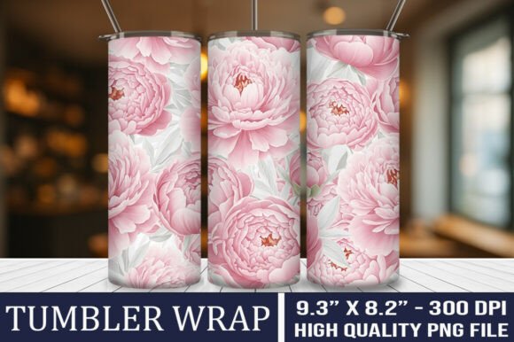 Download Elegant Peony Sublimation Tumbler Wrap - Sublimation tumbler wrap Collection