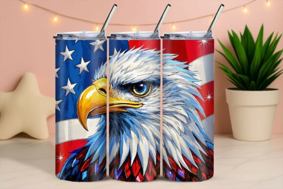 Download 4th July Eagle Wings Spread Flag Colors Tumbler - Eagle wings spread Collection