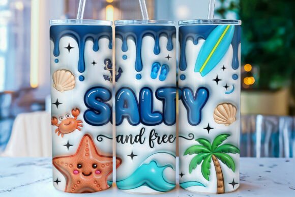 Download 3D Inflated Beach Tumbler Wrap PNG - Beach tumbler wrap Collection